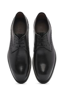 کفش رسمی مردانه مشکی چرمی بنددار دری مد