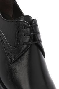 کفش رسمی مردانه مشکی چرمی بنددار دری مد