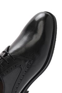 کفش رسمی مردانه مشکی چرمی بنددار دری مد