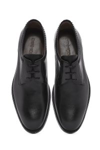 کفش رسمی مردانه مشکی چرمی بنددار دری مد