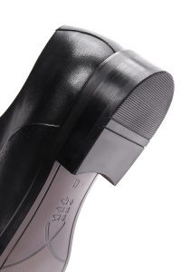 کفش رسمی مردانه مشکی چرمی بنددار دری مد