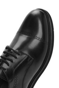 کفش رسمی مردانه مشکی چرمی بنددار دری مد