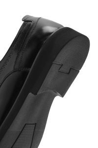 کفش رسمی مردانه مشکی چرمی بنددار دری مد