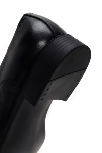 کفش رسمی مردانه مشکی چرمی بنددار دری مد