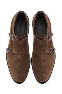 کفش رسمی مردانه ویزون چرمی جیر سگک‌دار دری مد