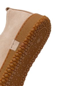 کفش زنانه جیر و چرم بژ بندی راحتی دری مد