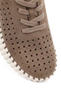 کفش زنانه جیر ویزون طرح‌دار بندی لژدار راحتی دری مد