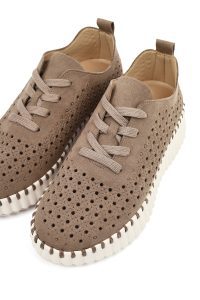 کفش زنانه جیر ویزون طرح‌دار بندی لژدار راحتی دری مد