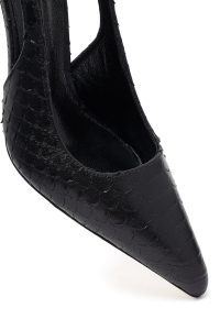 کفش زنانه مشکی سگک‌دار پشت‌باز پاشنه‌نازک دری مد