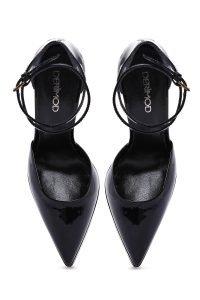 کفش زنانه مشکی مچی سگک‌دار پاشنه‌بلند دری مد