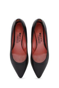 کفش زنانه مشکی پاشنه‌بلند ضخیم دری مد Gritti