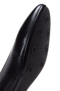 کفش زنانه مشکی کوتاه پاشنه‌بلند ضخیم دری مد Gritti