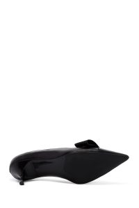 کفش زنانه مشکی کوتاه پاشنه‌نازک دری مد