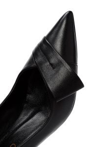 کفش زنانه مشکی کوتاه پاشنه‌نازک دری مد