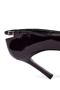 کفش زنانه ورنی زرشکی پاشنه‌نازک استیلتو دری مد