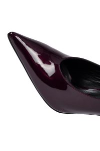 کفش زنانه ورنی زرشکی پاشنه‌نازک استیلتو دری مد