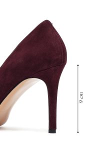 کفش زنانه ورنی زرشکی پاشنه‌نازک استیلتو دری مد