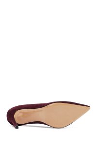 کفش زنانه ورنی زرشکی پاشنه‌نازک استیلتو دری مد