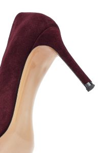 کفش زنانه ورنی زرشکی پاشنه‌نازک استیلتو دری مد