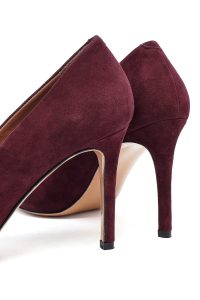 کفش زنانه ورنی زرشکی پاشنه‌نازک استیلتو دری مد