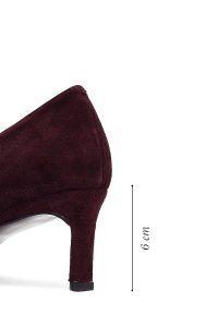 کفش زنانه ورنی زرشکی کوتاه پاشنه‌نازک استیلتو دری مد