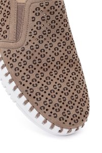 کفش زنانه پارچه‌ای ویزون طرح‌دار راحتی دری مد