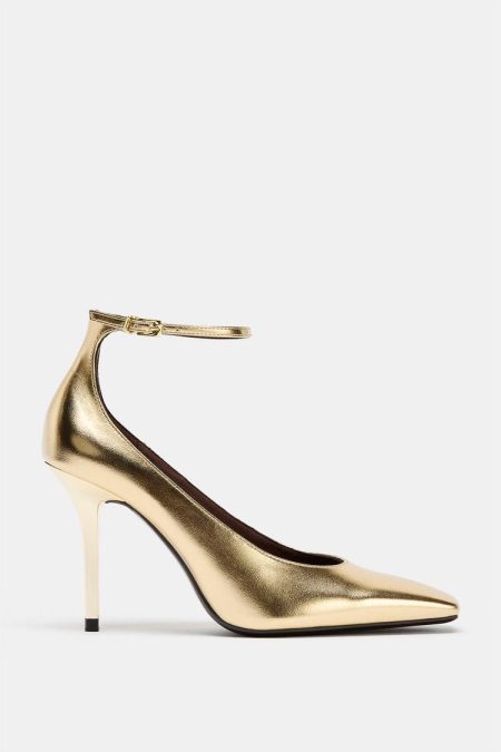 کفش زنانه پاشنه بلند افکت متالیک زارا – ZARA