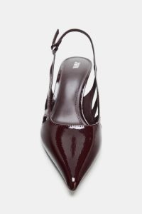 کفش زنانه پاشنه بلند افکت ورنی زارا – ZARA