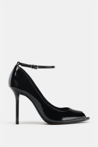 کفش زنانه پاشنه بلند با افکت ورنی زارا – ZARA