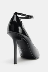 کفش زنانه پاشنه بلند با افکت ورنی زارا – ZARA