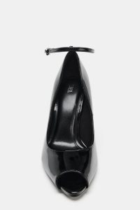 کفش زنانه پاشنه بلند با افکت ورنی زارا – ZARA