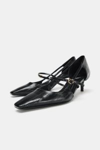 کفش زنانه پاشنه بلند با جزئیات برجسته و برش جانبی زارا – ZARA