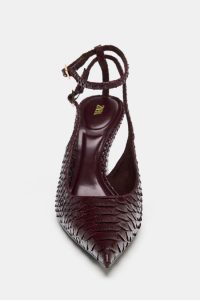 کفش زنانه پاشنه گیوه‌ای برجسته زارا – ZARA