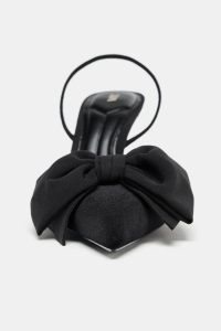کفش زنانه پشت‌باز مخمل با پاپیون زارا – ZARA