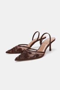 کفش زنانه پشت‌باز مش و کریستال زارا – ZARA