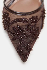 کفش زنانه پشت‌باز مش و کریستال زارا – ZARA