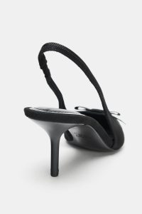 کفش زنانه پشت‌باز پارچه‌ای با پاپیون زارا – ZARA