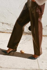 کفش زنانه پشت‌باز پاشنه بلند با بند مچ زارا – ZARA