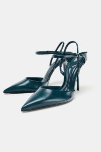 کفش زنانه پشت‌باز پاشنه بلند با بند مچ زارا – ZARA