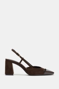 کفش زنانه پشت‌باز پاشنه بلوکی زارا – ZARA
