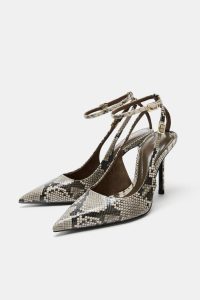 کفش زنانه پشت‌باز پاشنه‌دار طرح حیوانات زارا – ZARA