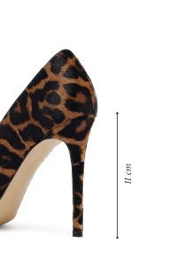 کفش زنانه پلنگی پاشنه‌بلند نازک استیلتو دری مد