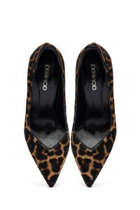 کفش زنانه پلنگی پاشنه‌بلند نازک استیلتو دری مد