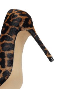 کفش زنانه پلنگی پاشنه‌بلند نازک استیلتو دری مد