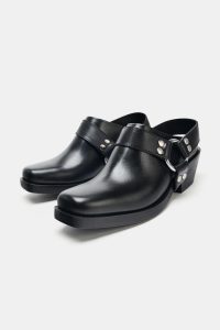کفش زنانه چرم بایکر کلوگ زارا – ZARA