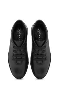 کفش زنانه چرم مشکی راحتی دری مد