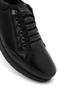 کفش زنانه چرم مشکی راحتی دری مد