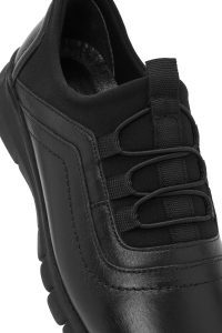 کفش زنانه چرم مشکی راحتی دری مد