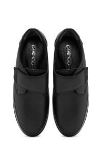 کفش زنانه چرم مشکی لژدار راحتی دری مد