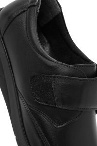 کفش زنانه چرم مشکی لژدار راحتی دری مد